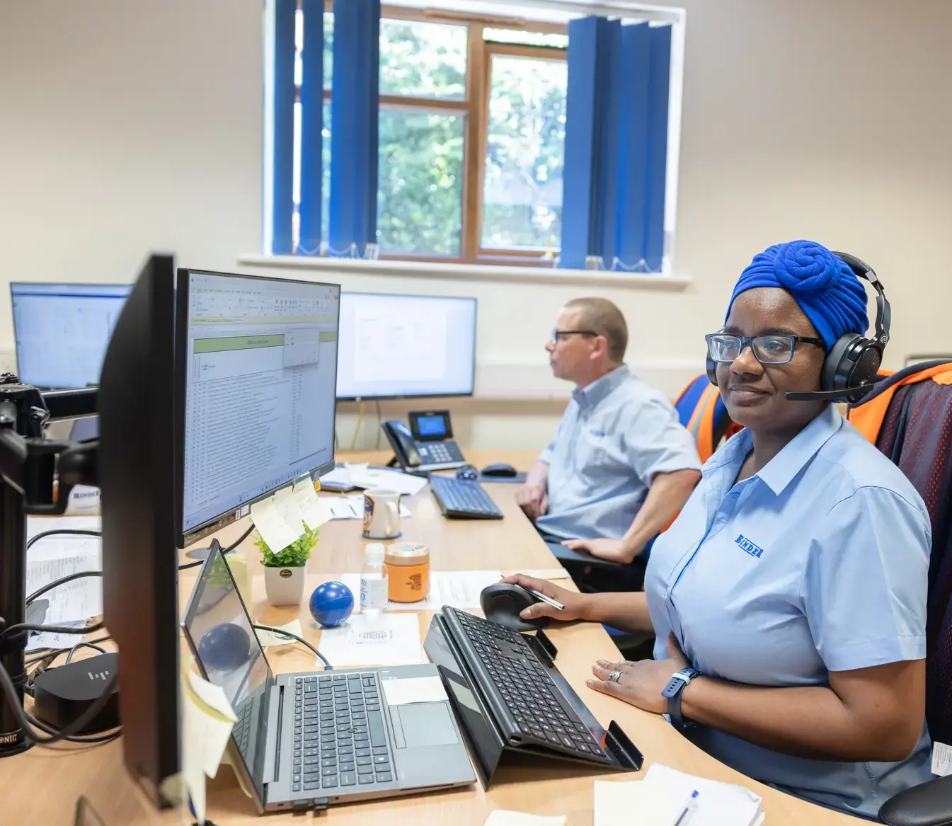 Customer services team in the office