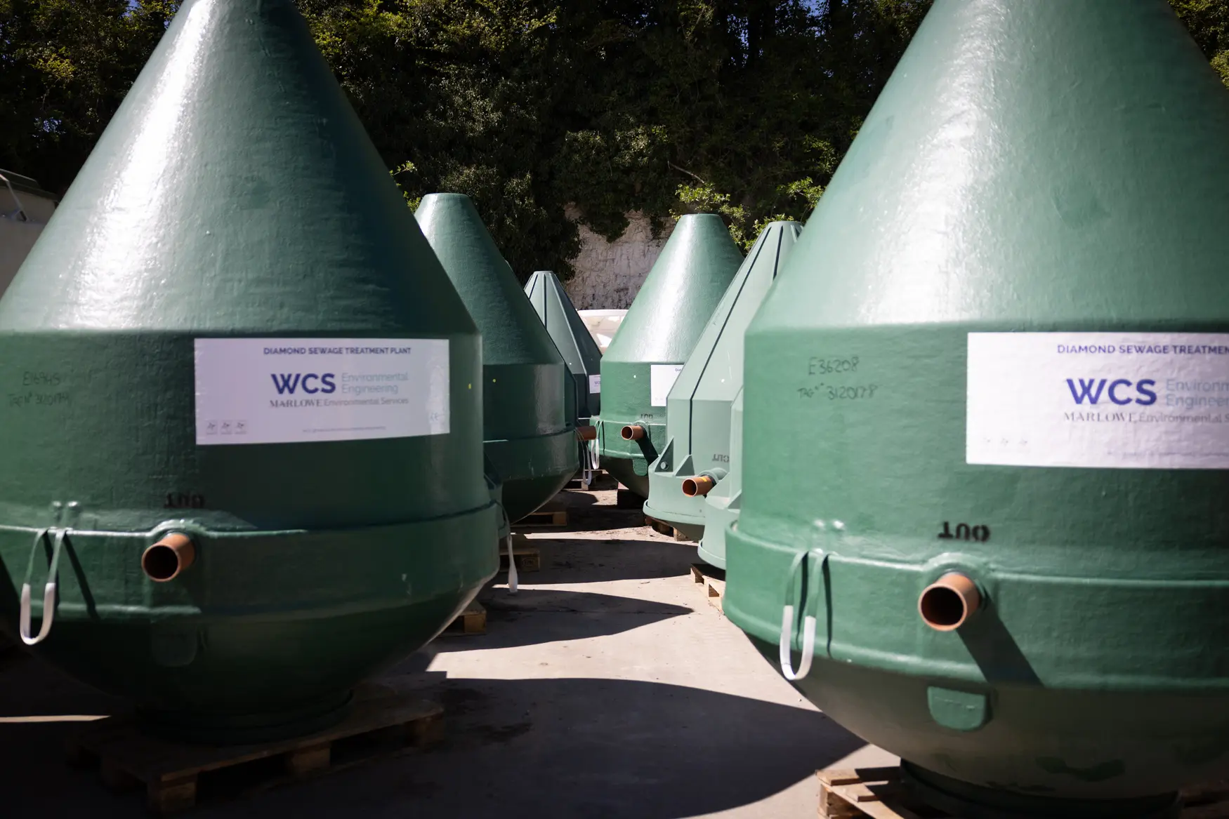 Range of treatment plants on site
